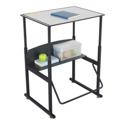 Safco AlphaBetter height-adjustable student stand-up desk with book box