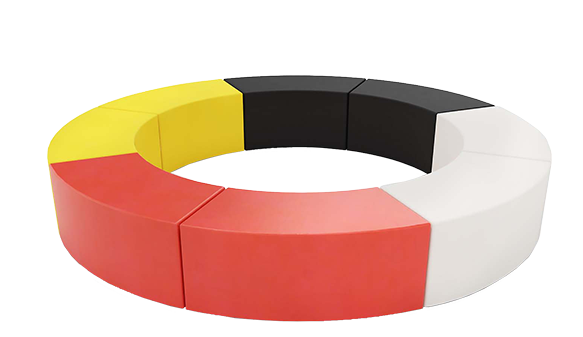 120" Medicine Wheel Ottomans