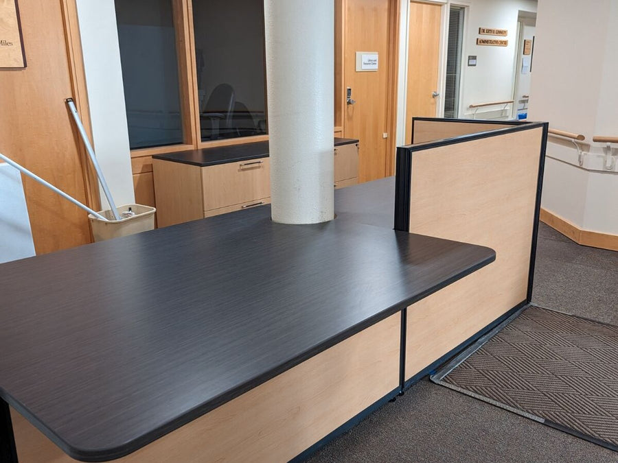 Reception and casegoods install for an Ontario healthcare facility