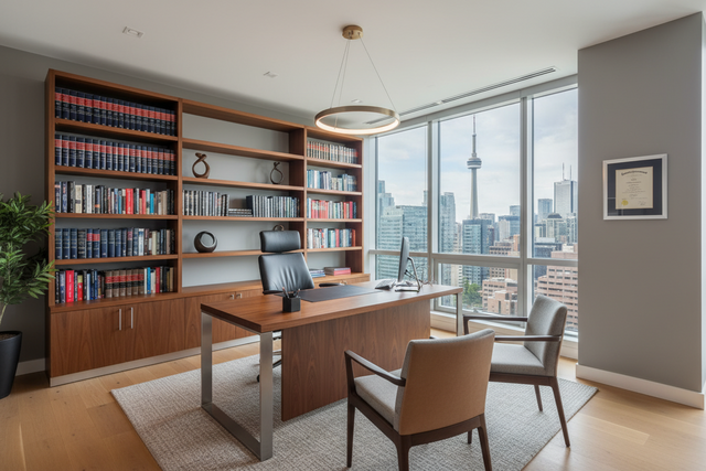 Modern office furniture in a Toronto law office