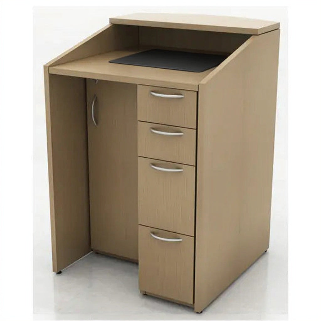 Lectern storage stand - Studio white background [AI office context]