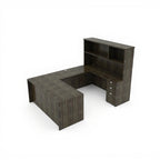 Executive U-Shape Desk Set - Studio white background [AI office context]
