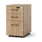 Mobile pedestal & digital lock - Studio white background [AI office context]