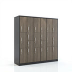 Laminate Lockers - Studio white background [AI office context]