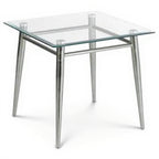 End Table Glass Top - Studio white background [AI office context]