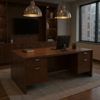 INNOVATIONS Double Pedestal Desk bf/bf 5 Sizes, 8 Colours - Office context B [AI office context]