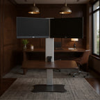 Electric Dual Monitor Height Adjustable Standing Desk Workstation DC450 - Office context B [AI office context]