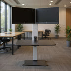 Electric Dual Monitor Height Adjustable Standing Desk Workstation DC450 - Office context A [AI office context]