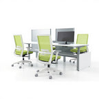 FreeFit™ Benching Height Adjustable 176"W x 62.5"D (FFHAB506) - Studio white background [AI office context]