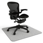 Floor Chairmat Carpet, Hard Floor 60"  x 46" - Studio white background [AI office context]