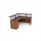 Links custom reception unit — 60"x72" - Studio white background [AI office context]