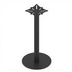 Round Metal Base - Studio white background [AI office context]