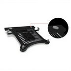 Laptop holder for 100-MA1C & 100-MA2C monitor arms only - Studio white background [AI office context]