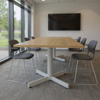 Square Table - X-Base 3 Sizes - Office context A [AI office context]