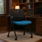 Chair - Black Steel Frame - Office context B [AI office context]