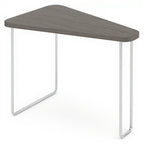 Craft Wedge Overtable Chrome Leg - Studio white background [AI office context]