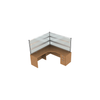 L-Shape Desk with 36"H Privacy Panel - Brant Business Interiors