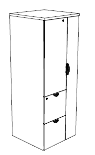 Cabinet / File / File / Right Wardrobe INV-6524CFFWR-24
