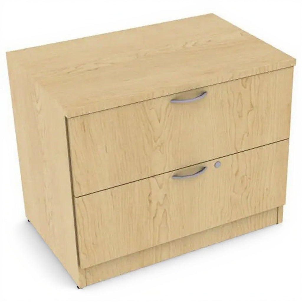 Lateral File Wood Laminate (2, 3 & 4 Drawer options) - Studio white background [AI office context]