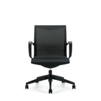 Global Solar mesh task chair, Asphalt frame, front view