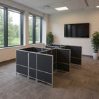 Partitions 66" High 6 Offices - Office context A [AI office context]