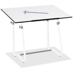 Safco Vista white tubular-steel drafting and drawing table