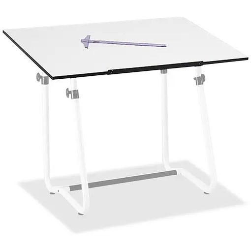 Safco Vista white tubular-steel drafting and drawing table