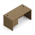 Desk Single Pedestal - Studio white background [AI office context]