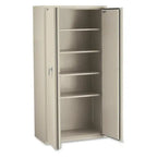 FireKing 72-inch fire-rated steel storage cabinet, doors closed