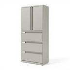 Prime multi-storage cabinet / lateral file - Studio white background [AI office context]