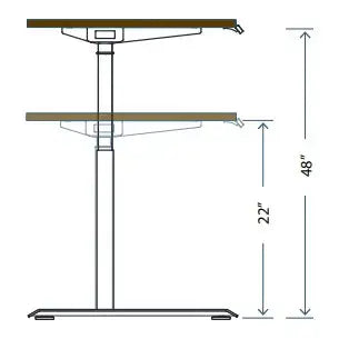 Height Adjustable L-Shape Table - Brant Business Interiors