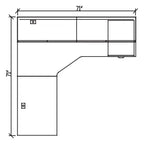 INNOVATIONS L-Shape Desk with Hutch - Brant Business Interiors