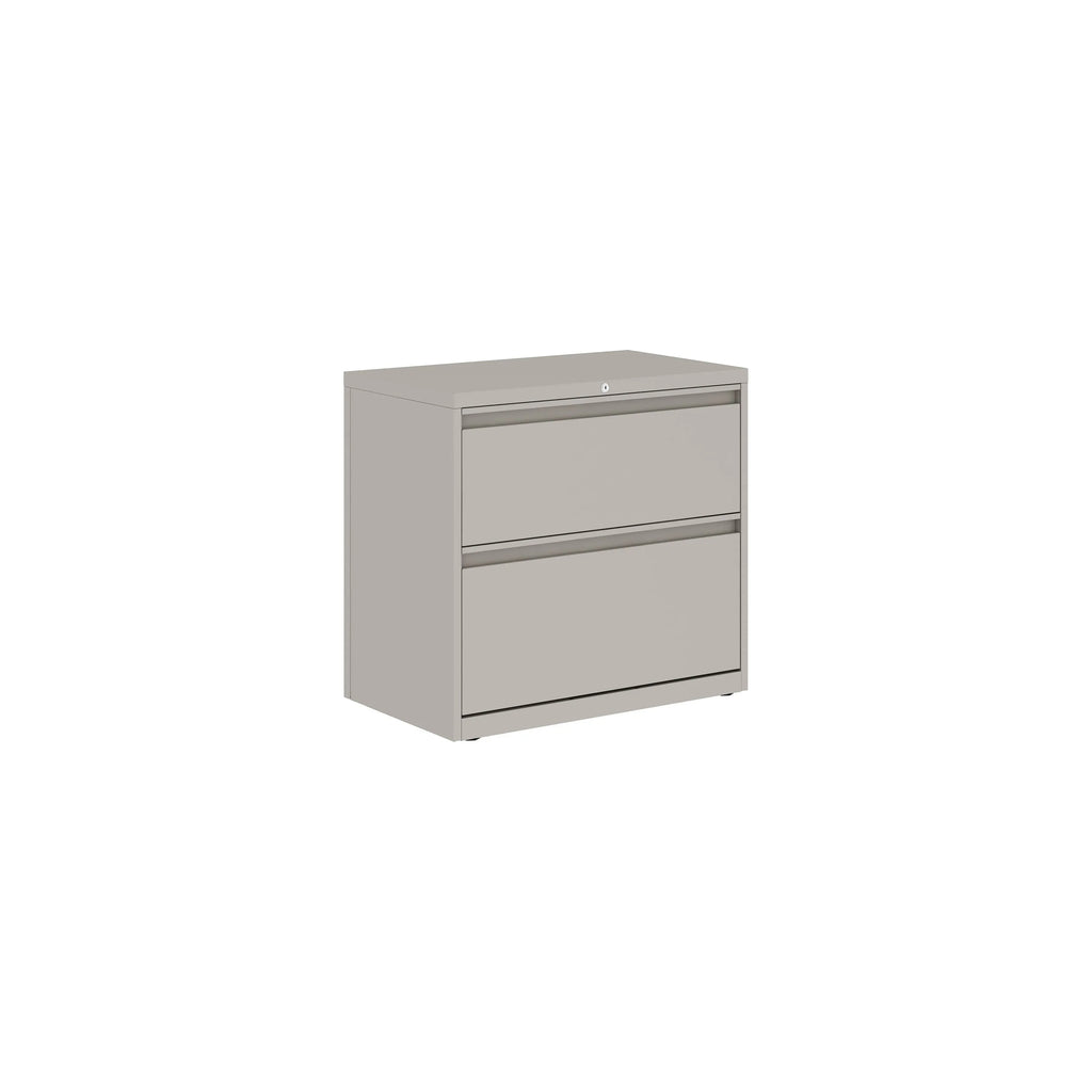 Global Prime steel lateral file cabinet in a 5-drawer configuration with full-width drawer pulls