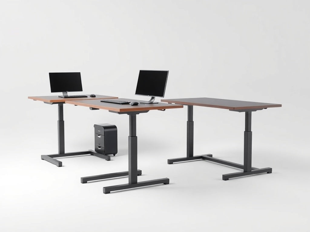 Electric Height Adjustable Sit to Stand Desks - Studio White