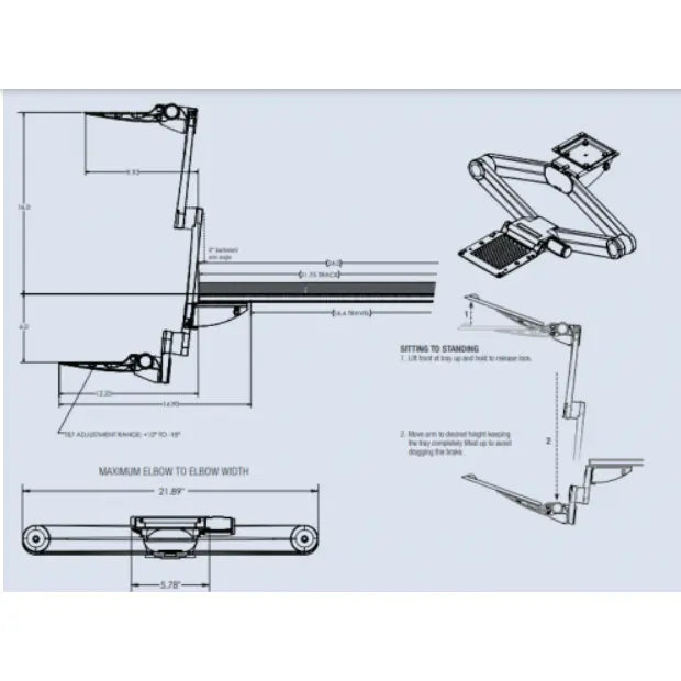 JAX Keyboard Tray - Brant Business Interiors
