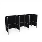 Partitions 66" high 3 offices — 66" - Studio white background [AI office context]