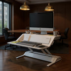 Lotus DX Sit-Stand Workstation (Dual Monitor Arm Extra) - Office context B [AI office context]