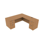 L-Shape Desk (8 Sizes & 9 Colour options) - Brant Business Interiors