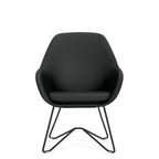 Arlo lounge chair MVL13087 in black, front view