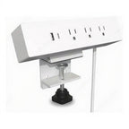 Clamp-On Power Bar and USB Charging Station - Studio white background [AI office context]