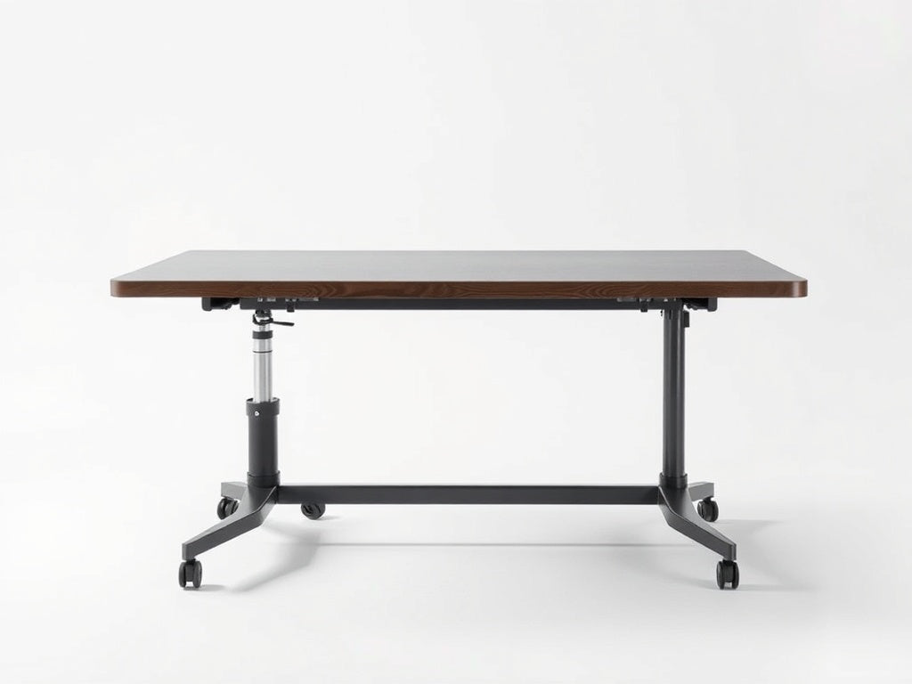 Pneumatic Height Adjustable Table - Studio White