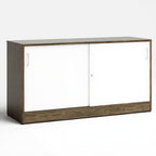 Credenza with Sliding doors 36" High - Studio white background [AI office context]
