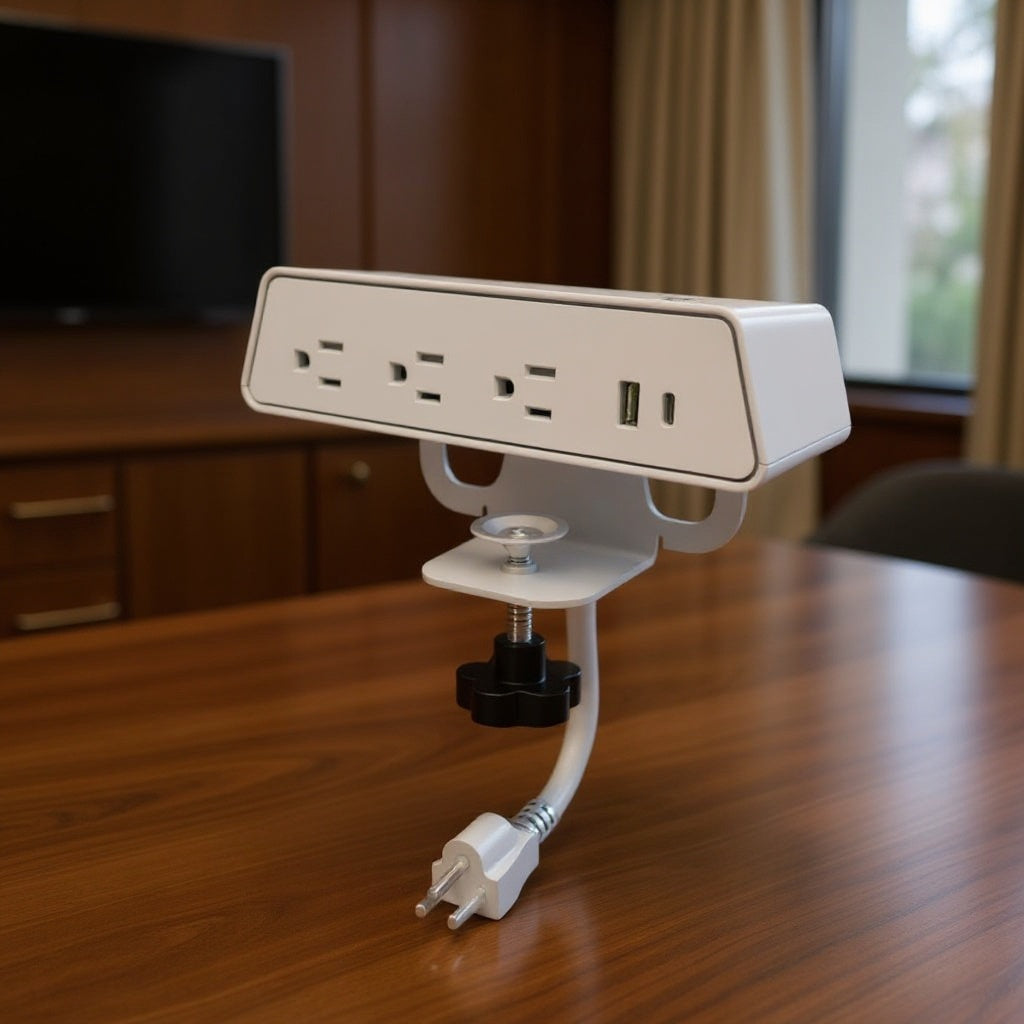 Charging station with a clamp - Office context B [AI office context]