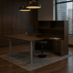 U-Shape Height Adjust Desk - Office context B [AI office context]