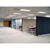Screenflex 5 Panel Mobile Light-Duty Portable Room Divider, 6'5"H x 9'5"W, Fabric Color: Stone - Brant Business Interiors