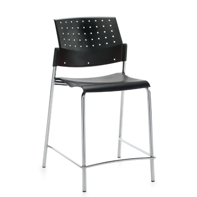Sonic armless counter stool, polypropylene seat & back (6558cs) — 6558CS