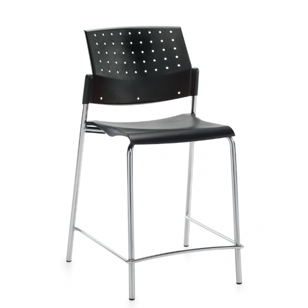 Sonic armless counter stool, polypropylene seat & back (6558cs) — 6558CS