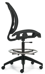 Ibex | mesh seat & back armless drafting chair — MVL2827