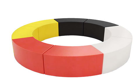 120" Medicine Wheel Ottomans