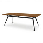 Upscale Meeting / Boardroom Tables 3 Sizes, 8 Colours - Studio white background [AI office context]